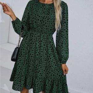 Cute green and black dress